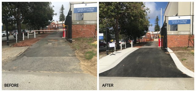 Perth Modern School Asphalt Driveway Before & After